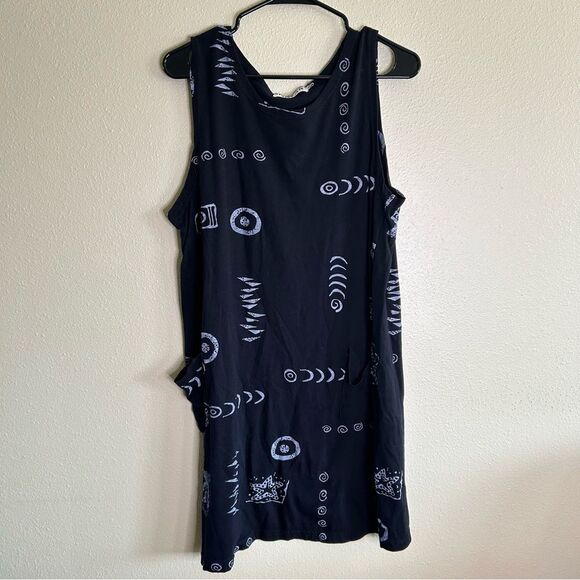 In Gear Dresses & Skirts - In Gear Resort Black Graphic Tank Dress Size XL